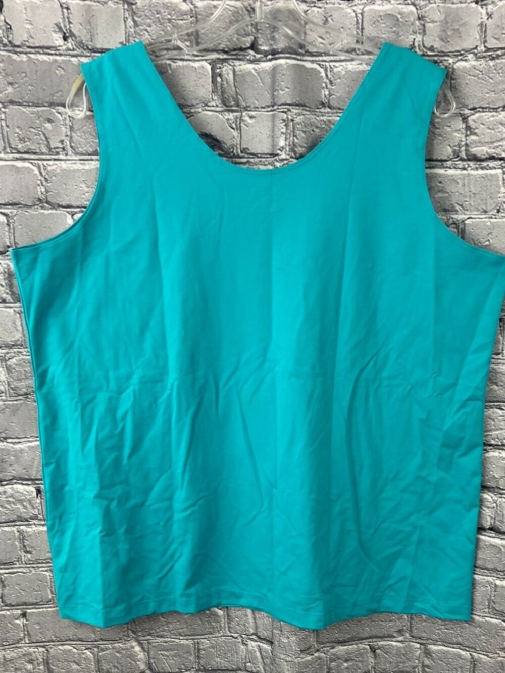 Chico's Microfiber Contemporary Tank Size 4 US XXL Aqua Blue Oceano NWT - Picture 2 of 6